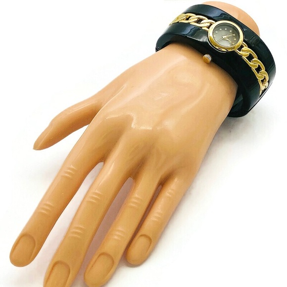 Isaac Mizrahi Live! Unique Bangle Analog Watch